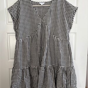 Time and Tru Black and White Gingham Woman’s Dress